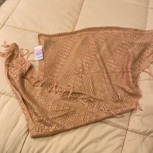 Blush shimmer swimwear coverup one size NWT